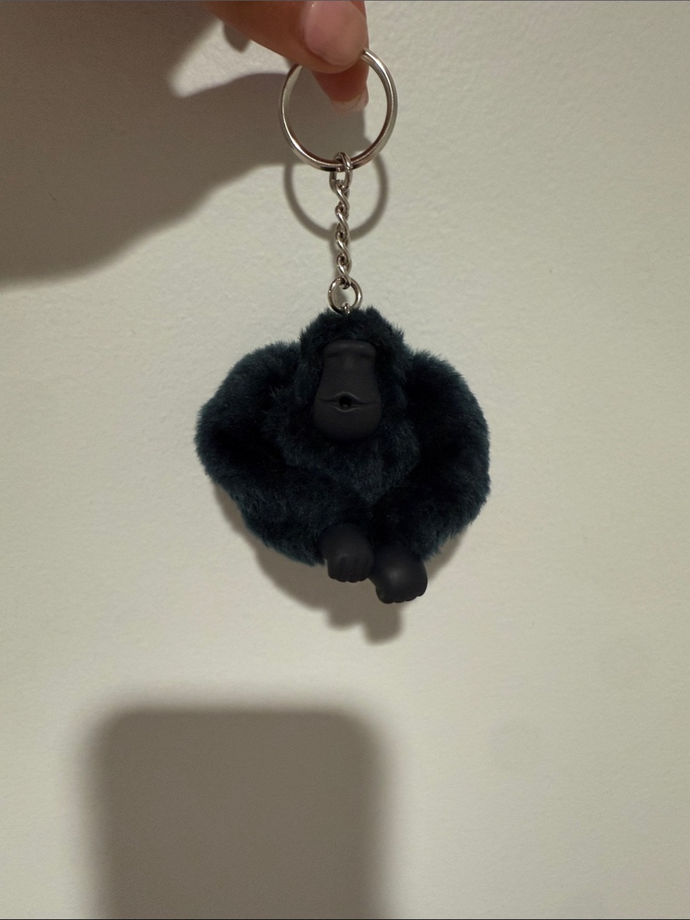 Kipling Black Plush Monkey Keyring Charm
